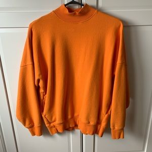 Orange Aritizia Mock Neck Sweatshirt